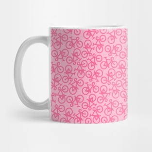 Bikes Pink Pattern Mug